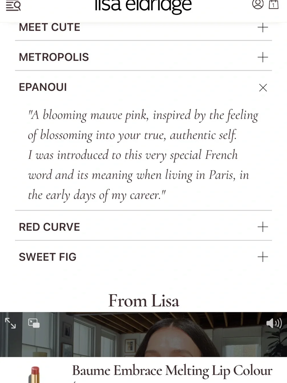 Lisa Eldridge Baume Embrace Melting Lip Colour — Epanoui (Pink Nude)